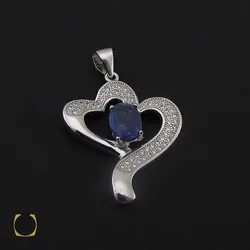 سرویس یاقوت کبود زنانه طرح گلبرگ - کد 7119