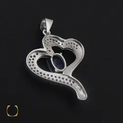 سرویس یاقوت کبود زنانه طرح گلبرگ - کد 7119