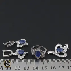 سرویس یاقوت کبود زنانه طرح گلبرگ - کد 7119