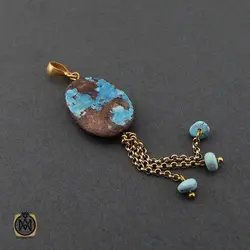 مدال فیروزه نیشابوری زنانه طرح آدرینا - کد 3120