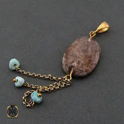 مدال فیروزه نیشابوری زنانه طرح آدرینا - کد 3120