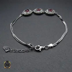 دستبند نقره یاقوت سرخ مرغوب و ارزشمند زنانه – کد 1026