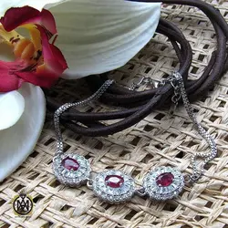 دستبند نقره یاقوت سرخ مرغوب و ارزشمند زنانه – کد 1026