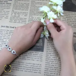 دستبند نقره یاقوت سرخ مرغوب و ارزشمند زنانه – کد 1026