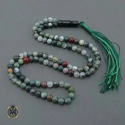 تسبیح جاسپر 101 دانه متوسط خوش نقش - کد 4455