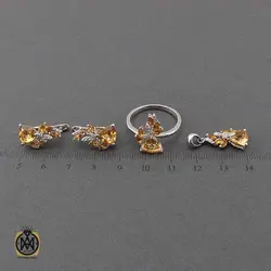 سرویس سیترین زنانه اصل و معدنی طرح نیکی - کد 7367