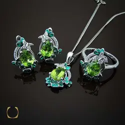 سرویس زبرجد و میناکاری زنانه طرح آوینا - کد 7394