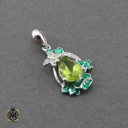 سرویس زبرجد و میناکاری زنانه طرح آوینا - کد 7394