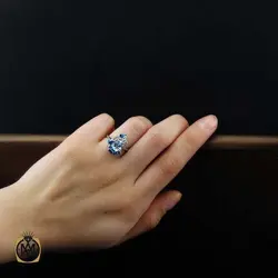 سرویس توپاز آبی مرغوب و میناکاری طرح هورسا - کد 7369