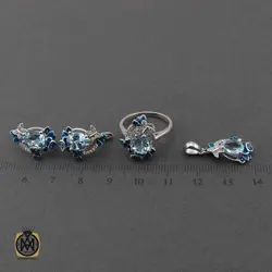 سرویس توپاز آبی مرغوب و میناکاری طرح هورسا - کد 7369