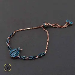 دستبند نقره میکرو طرح کفشدوزک زنانه - کد 1118