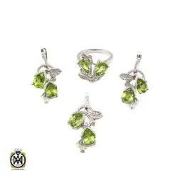 سرویس زبرجد زنانه اصل و خوش رنگ طرح گلاره - کد 7404