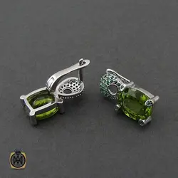 سرویس نقره نگین اصلی زبرجد طرح اَنوشا زنانه - کد 7222