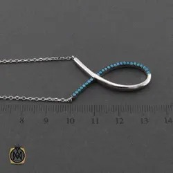 گردنبند نقره زنانه نگین میکرو طرح رسپینا - 3398