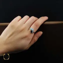 سرویس چند نگین اصل و خوش رنگ طرح مرسنا - کد 7371