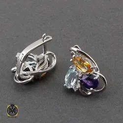 سرویس چند نگین اصل و خوش رنگ طرح مرسنا - کد 7371