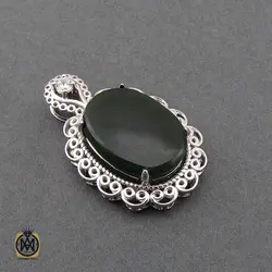 مدال یشم پر نگین طرح رویا زنانه - کد 3211