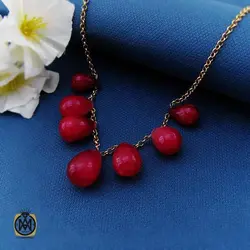 گردنبند جید خوش رنگ زنانه طرح اوین - کد 3428