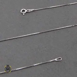 زنجیر زنانه نقره ایتالیایی طرح ونیزی 40 سانتی - کد 11228