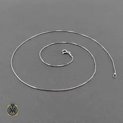 زنجیر زنانه نقره ایتالیایی طرح ونیزی 40 سانتی - کد 11228