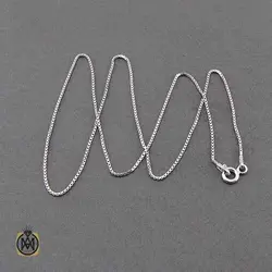 زنجیر زنانه نقره ایتالیایی طرح ونیزی 40 سانتی - کد 11228