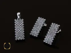 سرویس نقره زنانه طرح مهتاب - کد 7081