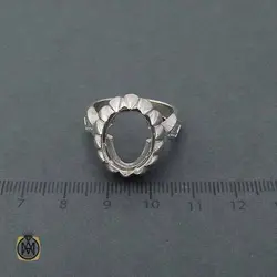 رکاب تک مردانه نقره مدل دور چنگ - کد 11352