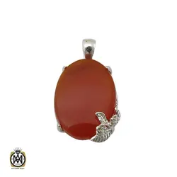 مدال عقیق قرمز طرح مهناز زنانه - کد 3228