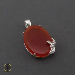 مدال عقیق قرمز طرح مهناز زنانه - کد 3228