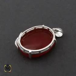 مدال عقیق قرمز طرح مهناز زنانه - کد 3228