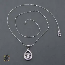 نیم ست نقره دخترانه با روکش آب رادیوم -کد 7421