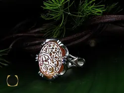 انگشتر عقیق یمن با حکاکی یا قره عین الرسول مردانه – کد 10590