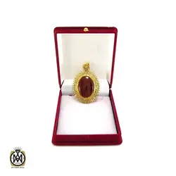 مدال عقیق یمن و الماس اصل زنانه طرح جانان - کد 3004