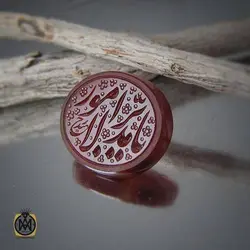 نگین عقیق یمن حکاکی یا مدبر الامور هنر استاد حیدر - کد 9120