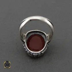 انگشتر عقیق قرمز مردانه – کد 10777