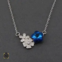 گردنبند نقره برند سواروسکی طرح پونه زنانه - کد 3363
