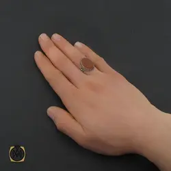انگشتر عقیق یمن با حکاکی شرف الشمس و یا عقیله العرب مردانه - کد 10745