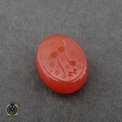 نگین تک عقیق یمن با حکاکی یا الله هنر دست استاد طاها - کد 9035