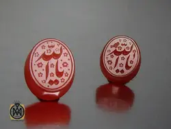 نگین تک عقیق یمن با حکاکی یا الله هنر دست استاد طاها - کد 9035