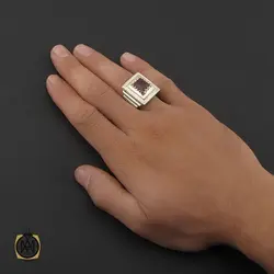 انگشتر یاقوت سرخ مردانه هنر دست استاد شرفیان – کد 8801