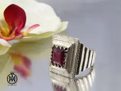 انگشتر یاقوت سرخ مردانه هنر دست استاد شرفیان – کد 8801