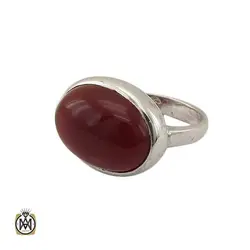 انگشتر عقیق قرمز اسپرت اصل و معدنی - کد 11218