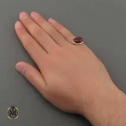 انگشتر عقیق قرمز اسپرت اصل و معدنی - کد 11218