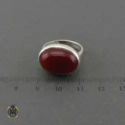 انگشتر عقیق قرمز اسپرت اصل و معدنی - کد 11218