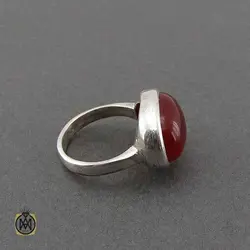 انگشتر عقیق قرمز اسپرت اصل و معدنی - کد 11218
