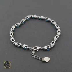 دستبند نقره طرح دریا زنانه -کد 1100