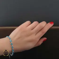 دستبند نقره طرح دریا زنانه -کد 1100