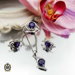 سرویس آمتیست زنانه خوش رنگ طرح فریال - کد 7360