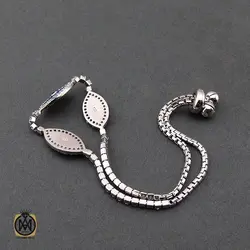 دستبند نقره طرح چشم زخم زنانه - کد 1072