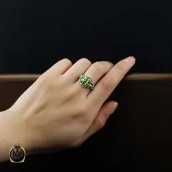 سرویس زبرجد زنانه اصل و طبیعی طرح فلور - کد 7390